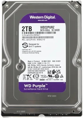 WD Purple WD22PURZ, 2ТБ