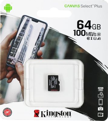 купить Карта памяти Kingston Canvas Select Plus 64 ГБ, Class 10 Саратов, Карта памяти Kingston Canvas Select Plus 64 ГБ, Class 10 цена, видеонаблюдение, камеры для улицы, монтаж видеонаблюдения, ТД Юник, охранные системы, +7 (8452) 711-999  